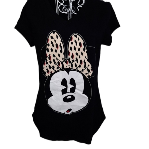 Disney Other - Disney Minnie Mouse V-Neck Sleepshirt SZ Misses Slim Fit L(12-14)